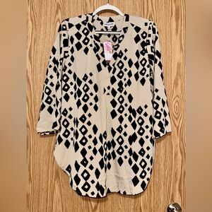 Buckhead Betties Loose Fit Boho Blouse  Size XL NWT